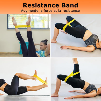 Rouleau De Massage, Qveetry Foam Roller Avec Bâton De Rouleau Musculair, Balles De Massage, Bandes De Résistance, Rouleau De Massage Pour Massage Profond Des Tissus Musculaires