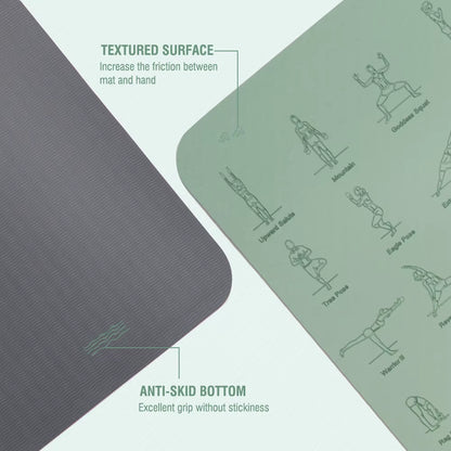 TPE Yoga Mat 183Cm*57Cm Eco-Friendly Non-Slip Sports Fitness Mat for Exercise Yoga and Pilates Gymnastics Mat Fitness Equipment