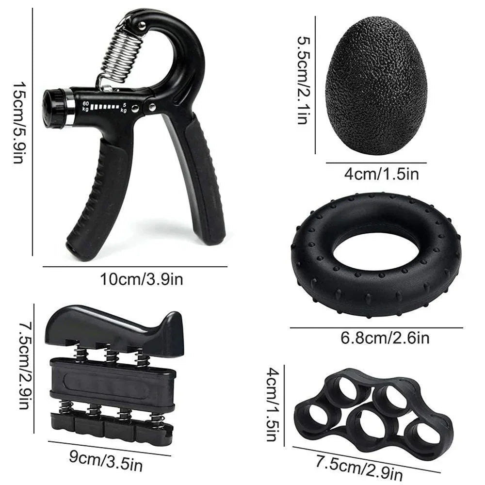 5-60Kg Adjustable Hand Grip Strength Strengthener Trainer Full Set with Counter Wrist Forearm and Hand Exerciser for Muscle MyCrushFitStore