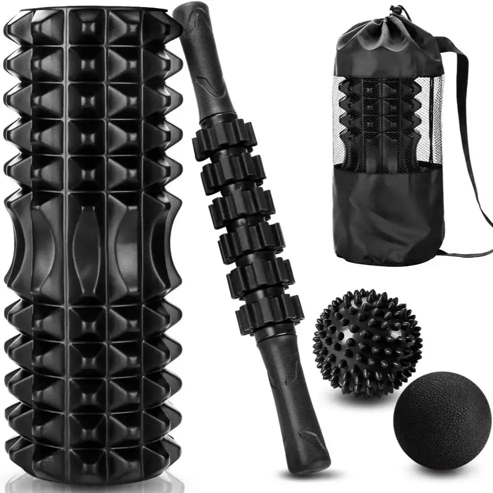 Ultimate 5-in-1 Massage Set: Foam Roller, Massage Stick, and Ball for Deep Muscle Relief in Pilates and Yoga MyCrushFit