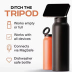 Stay Hydrated in Style: 24 Oz Insulated Stainless Steel Sports Bottle with Magnetic Phone Holder for Outdoor Adventures