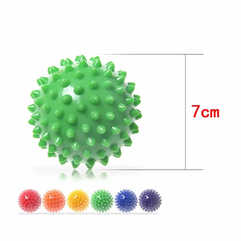 7Cm Fitness Physiotherapy PVC Ball Hard Spiked Massage Ball Relieve Plantar Fasciitis Portable Equipment Body Building Sports